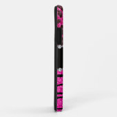 Aangepaste naam neon hot-roze zebrastrepen leopard Case-Mate iPhone case (Achterkant/rechts)