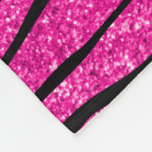 Aangepaste naam neon hot-roze zebrastrepen leopard fleece deken (Hoek)