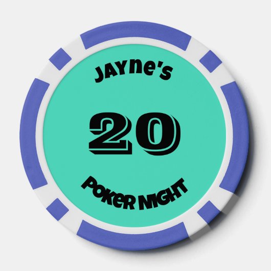 Aangepaste naam Neon Lights Poker Chips (Achterkant)