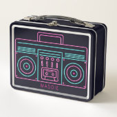 Aangepaste naam Neon Retro Cassette Player (Voorkant)