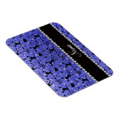 Aangepaste naam neonblauw glitter cheerleading magneet (Rechterzijde)