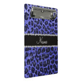 Aangepaste naam: neonblauw glitterblad mini klembord (Schuin)
