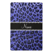 Aangepaste naam: neonblauw glitterblad mini klembord (Achterkant)