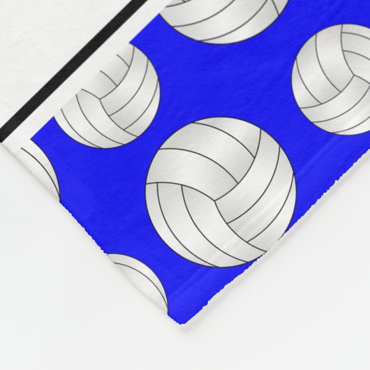 Aangepaste naam: neonblauwe volleyballen fleece deken (Hoek)