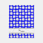 Aangepaste naam: neonblauwe volleyballen fleece deken (Voorkant)