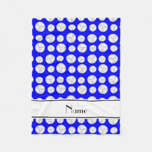 Aangepaste naam: neonblauwe volleyballen fleece deken