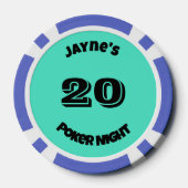 Aangepaste naam Neonlichten  Poker Chips (Achterkant)