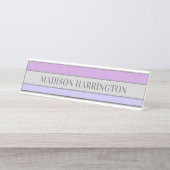 Aangepaste Naam Nep Glitter Bling Bureau Naambordje (Voorkant)