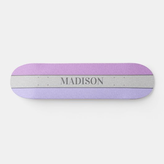 Aangepaste Naam Nep Glitter Bling Persoonlijk Skateboard (Horizontaal)