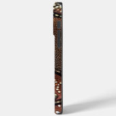 Aangepaste Naam Nep Leer Abstract Minimalistisch Case-Mate iPhone Case (Achterkant / Links)