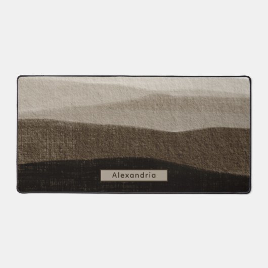 Aangepaste Naam Neutral Browns Kantoor Gift Deskma Bureaumat (Voorkant)