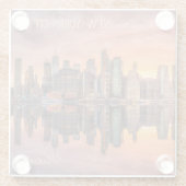 Aangepaste naam New York City Skyline Glazen Onderzetter (Achterkant)