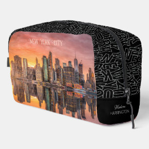 Aangepaste naam New York City Skyline Toilettasje