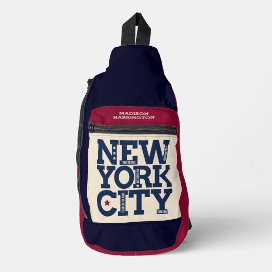 Aangepaste naam New York City Sling Bag (Voorkant)