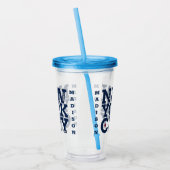 Aangepaste naam New York City tumblers Acryl Drinkbeker (Links)
