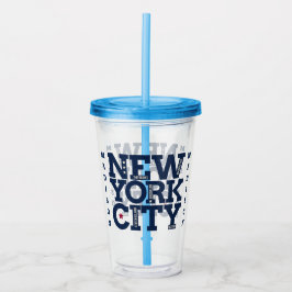Aangepaste naam New York City tumblers Acryl Drinkbeker