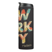 Aangepaste naam New York City Typografie tumbler Thermosbeker (Geroteerd rechts)