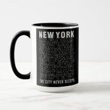 Aangepaste naam New York Typografie mokken
