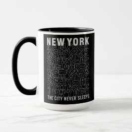 Aangepaste naam New York Typografie mokken