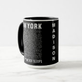 Aangepaste naam New York Typografie mokken (Voorkant links)