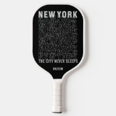 Aangepaste naam New York Typografie Pickleball Paddle (Achterkant)