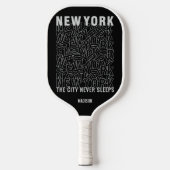 Aangepaste naam New York Typografie Pickleball Paddle (Voorkant)