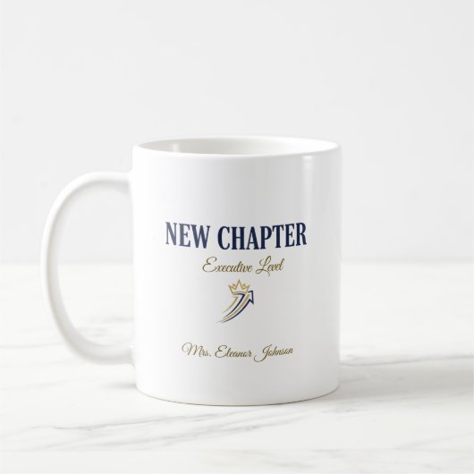Aangepaste naam nieuwe hoofdstuk executive niveau koffiemok (Links)