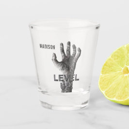 Aangepaste naam "Niveau Up" Zombie Hand schot glas