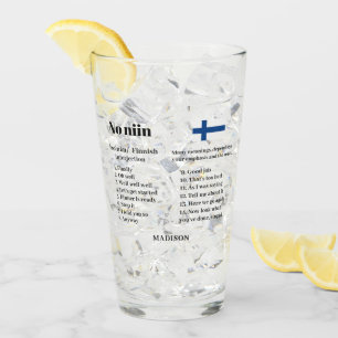 Aangepaste Naam "No niin" Finstalige gezegde defin Glas
