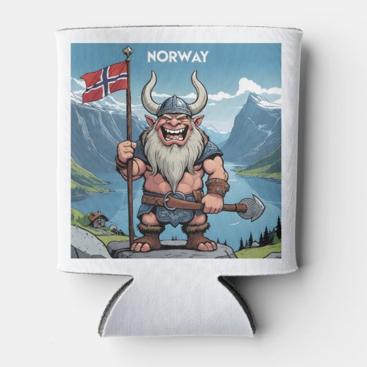 Aangepaste naam Noorse trol Blikjeskoeler (Voorkant)