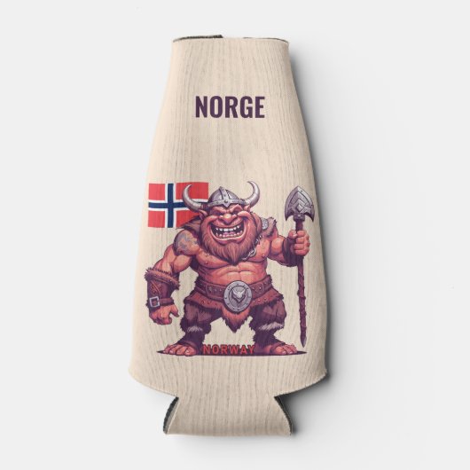 Aangepaste naam Noorse trol Flesjeskoeler (Voorkant)