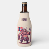Aangepaste naam Noorse trol Flesjeskoeler (Fles Voorkant)