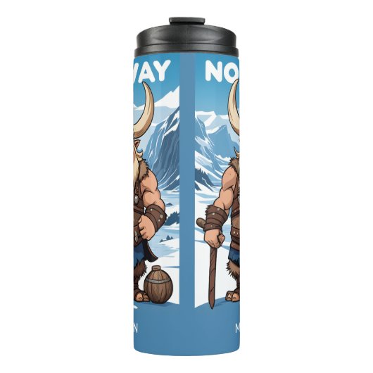 Aangepaste naam Noorse trol Thermosbeker (Voorkant)