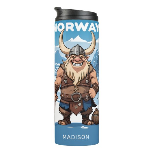 Aangepaste naam Noorse trol Thermosbeker (Geroteerd rechts)