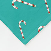 Aangepaste naam nootmuskturquoise snoepsnoepjes fleece deken (Hoek)