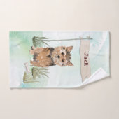 Aangepaste naam Norfolk Terrier Pet Dog Bad Handdoek (Handdoek)
