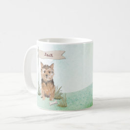 Aangepaste naam Norfolk Terrier Pet Dog Koffiemok