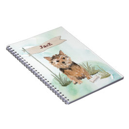 Aangepaste naam Norfolk Terrier Pet Dog Notitieboek