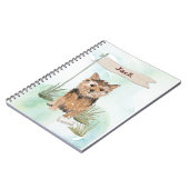 Aangepaste naam Norfolk Terrier Pet Dog Notitieboek (Linkerzijde)