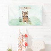 Aangepaste naam Norfolk Terrier Pet Dog Spandoek (Insitu)