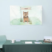 Aangepaste naam Norfolk Terrier Pet Dog Spandoek (Beurs)