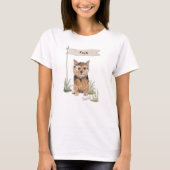 Aangepaste naam Norfolk Terrier Pet Dog T-shirt (Voorkant)