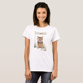 Aangepaste naam Norfolk Terrier Pet Dog T-shirt