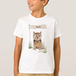 Aangepaste naam Norfolk Terrier Pet Dog T-shirt