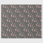 Aangepaste naam Notenkraker Ballet Ballerina Kerst Cadeaupapier (Vlak)