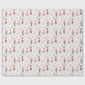 Aangepaste naam Notenkraker Ballet Ballerina Kerst Cadeaupapier (Vlak)