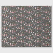 Aangepaste naam Notenkraker Ballet Ballerina Kerst Cadeaupapier (Vlak)