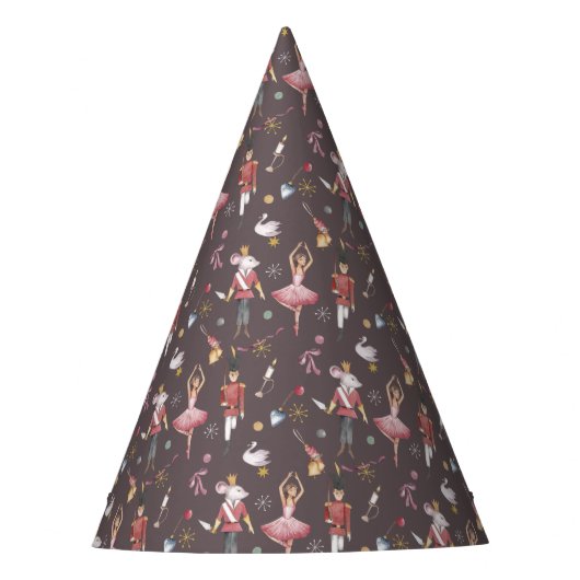 Aangepaste naam Notenkraker Ballet Ballerina Kerst Feesthoedjes (Voorkant)