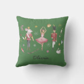 Aangepaste naam Notenkraker Ballet Ballerina Kerst Kussen (Achterkant)