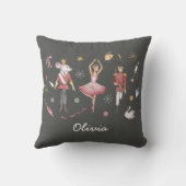Aangepaste naam Notenkraker Ballet Ballerina Kerst Kussen (Achterkant)